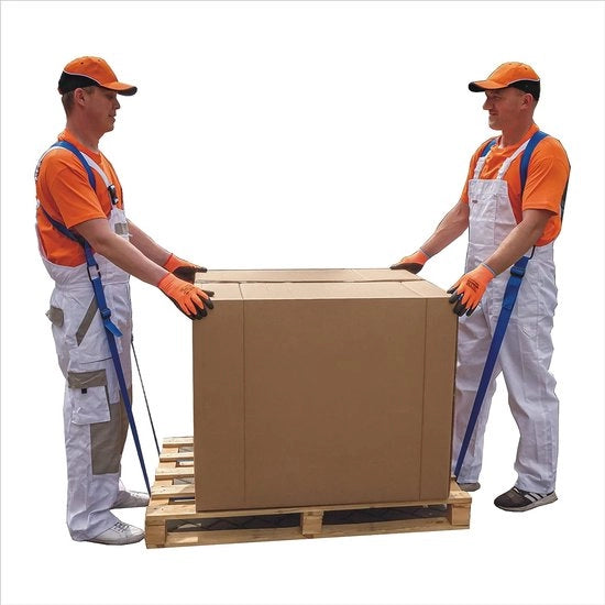 Girardi per trasporto, sollevamento, trasporto - 2 persone, fino a 500 kg, sistema di cinture, cinture mobili multifunzionali per oggetti pesanti, merci, mobili - protegge la schiena