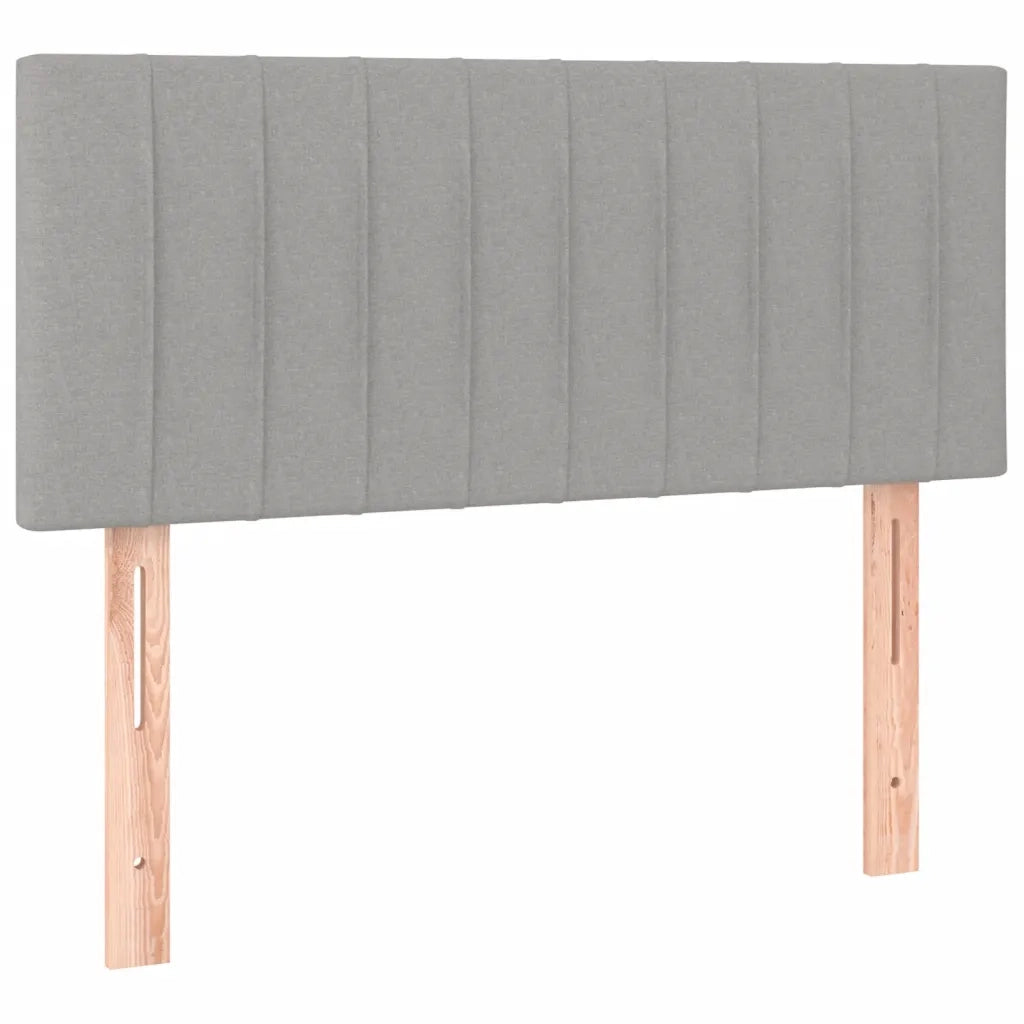 Letto a Molle Materasso e LED Grigio Chiaro 90x200 cm Tessuto cod mxl 53088