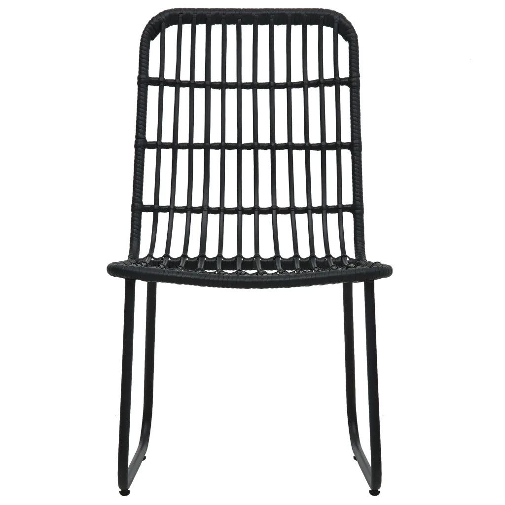 Set da Pranzo da Giardino 3 pz in Polyrattan e Vetro cod mxl 37719