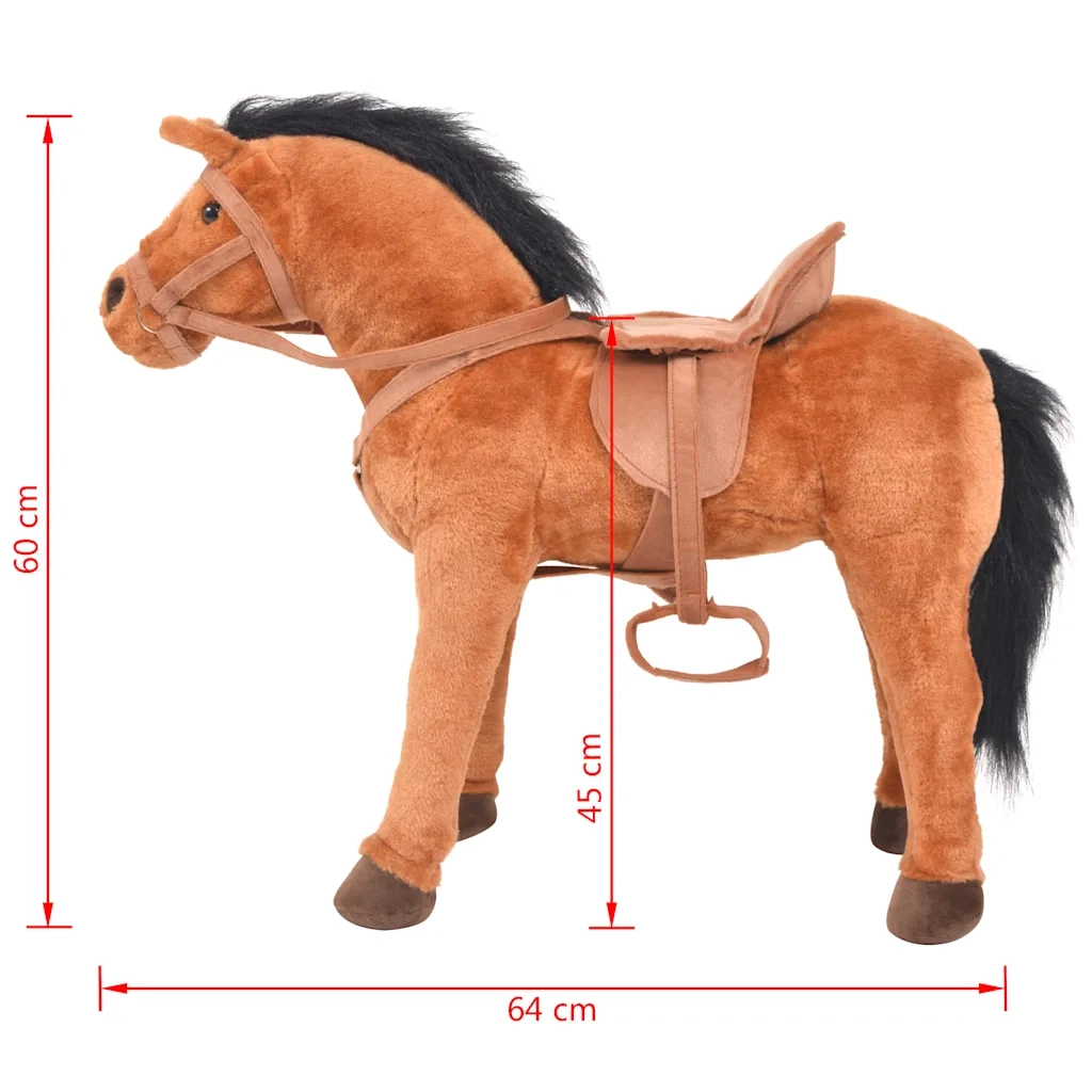 Cavallo in Peluche in Piedi Marrone CFW4864194