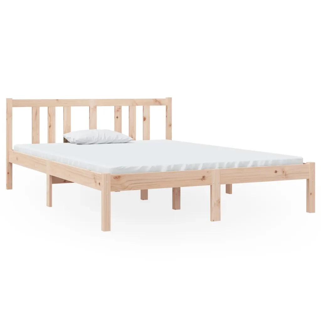 Giroletto-Struttura Letto in Legno Massello 135x190 cm Double 358191