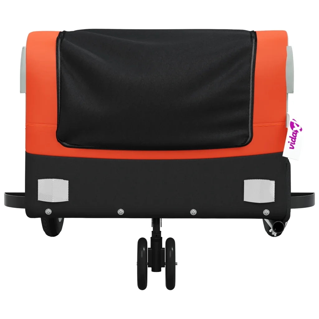 Rimorchio da Bici Nero e Arancione 30 kg in Ferro CFW8687017