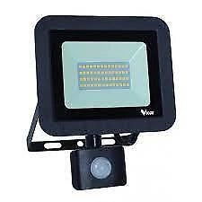 Vigor Faro a Led Lumy-50s Nero con Sensore Luce Naturale 50W 5700l