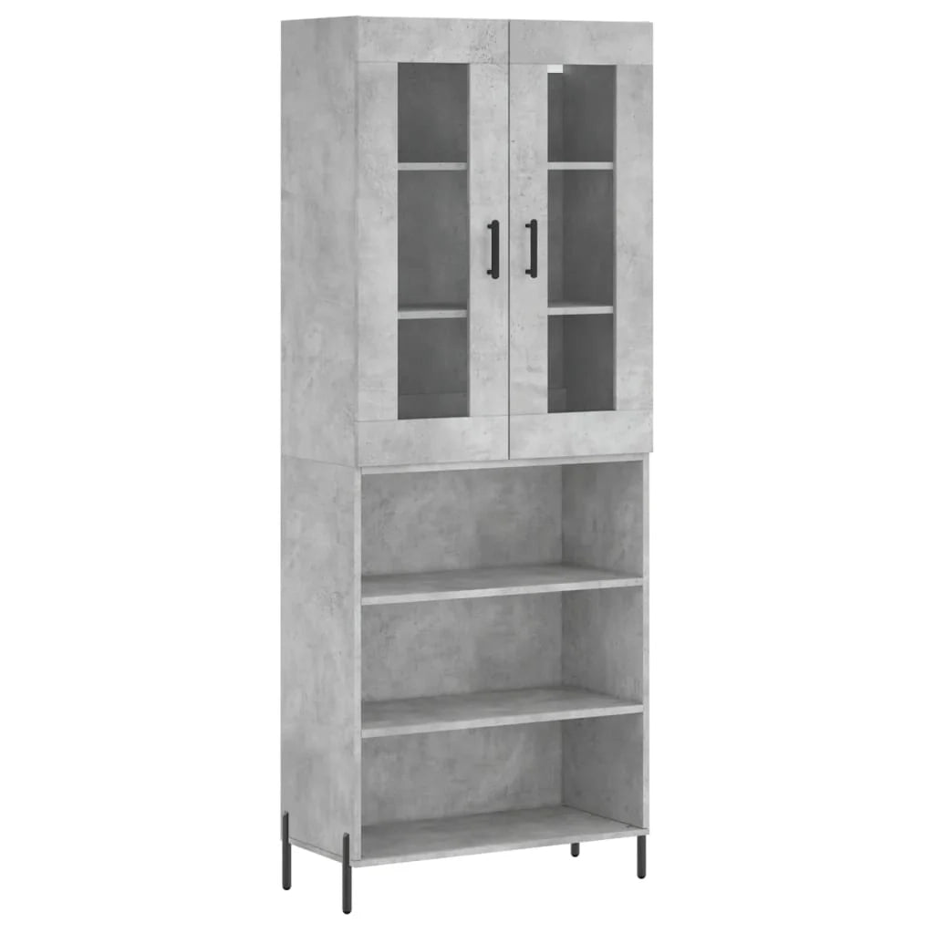Buffet credenza cassettiera armadio mobile contenitore organizer cucina soggiorno salotto alto 69,5 x 34 x 180 cm legno ingegnerizzato grigio 02_0034574