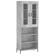 Buffet credenza cassettiera armadio mobile contenitore organizer cucina soggiorno salotto alto 69,5 x 34 x 180 cm legno ingegnerizzato grigio 02_0034574