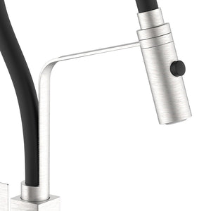 Miscelatore lavello bocca alta estraibile a 2 funzioni in acciaio - Serie Portland