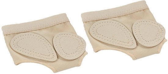 3 paia di cuscinetti antiscivolo per piede anteriore, cuscinetti T per piede per danza, cuscinetti per piede anteriore per danza, cuscinetti per piede medio, adatti per cuscinetti per piede per danza, Beige (M)