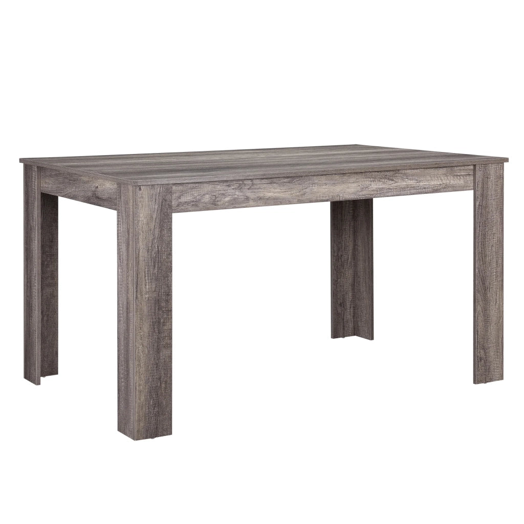 Tavolo da pranzo antico in rovere con 6 sedie rivestite in similpelle nera 140x90 cm 03_0004075