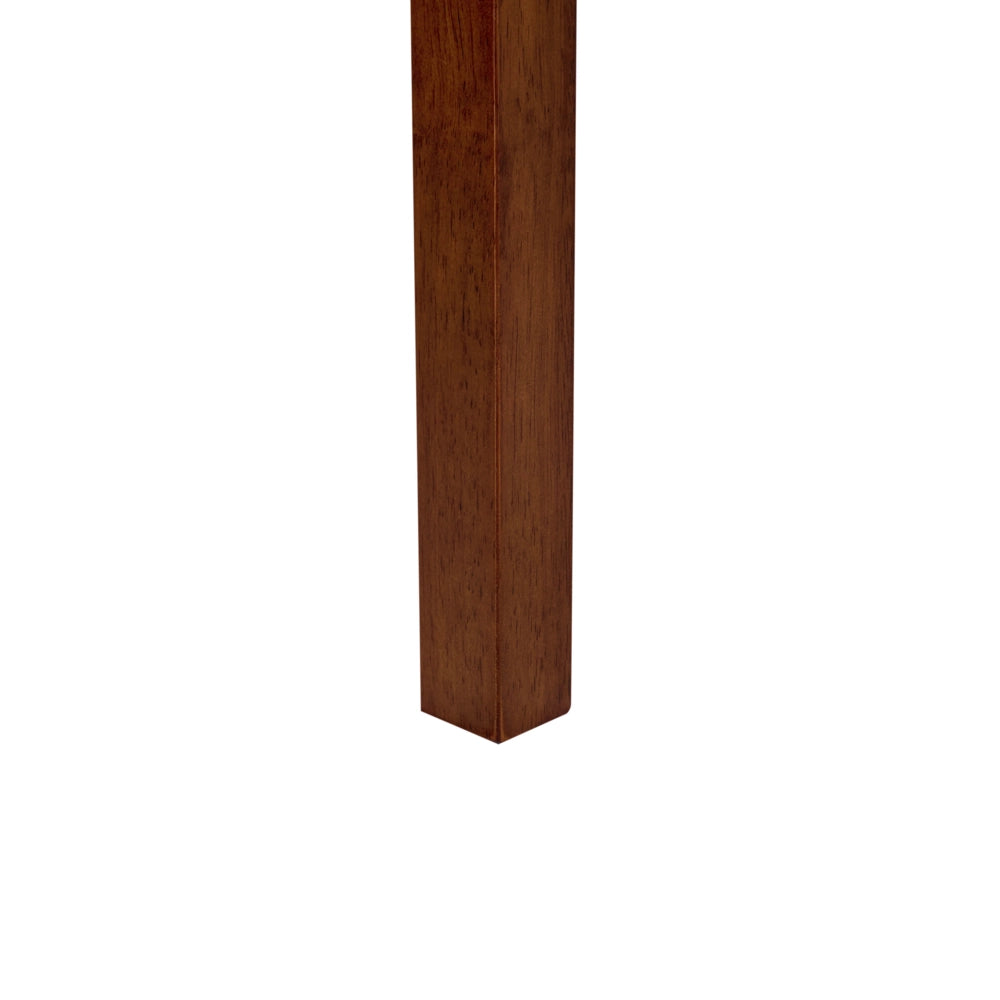 Set di 2 sedie da pranzo imbottite in legno di gomma poliestere marrone scuro e verde scuro Stile tradizionale