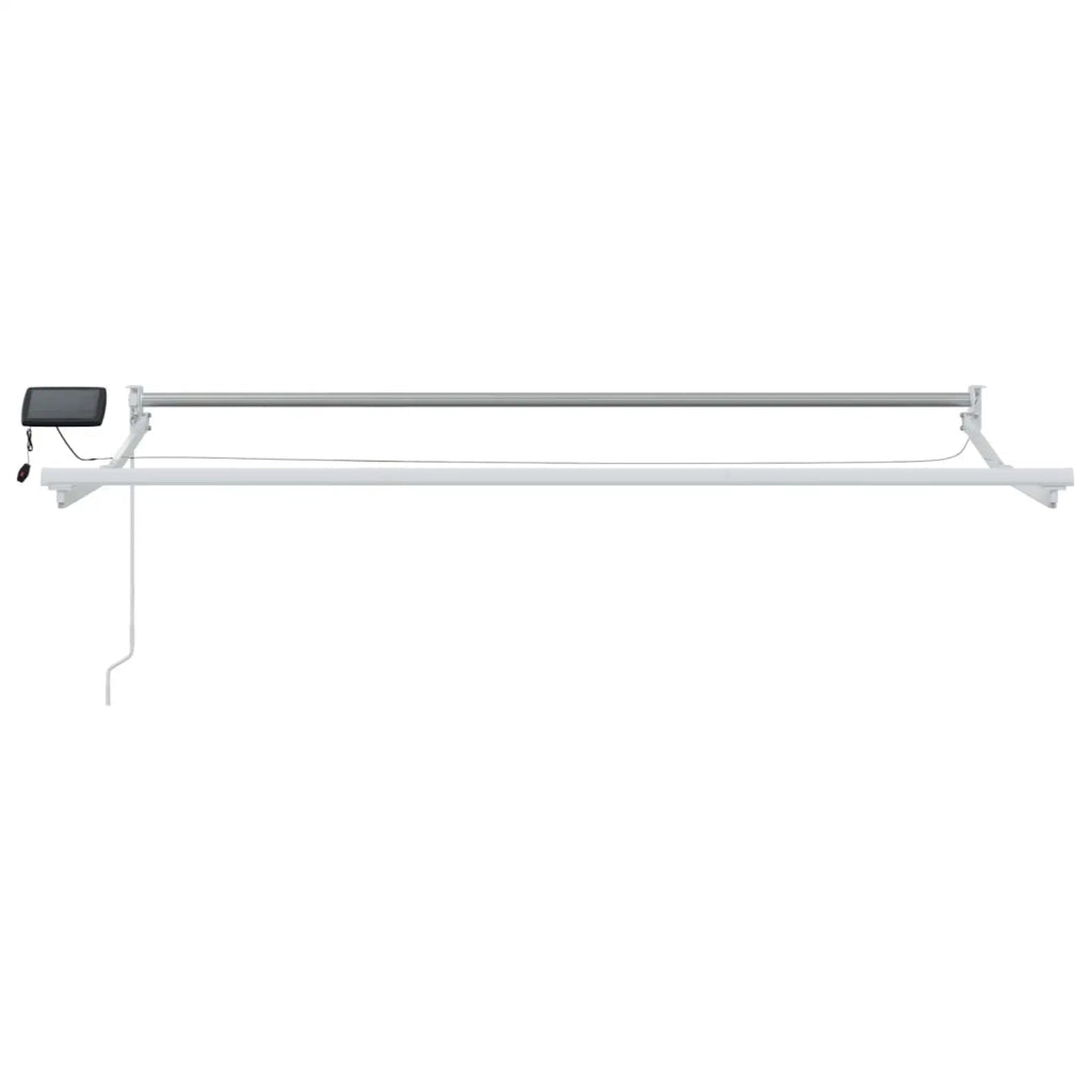 Tenda da Sole | Tenda retrattile manuale con LED Beige e Bianco 3,5 x 2 m