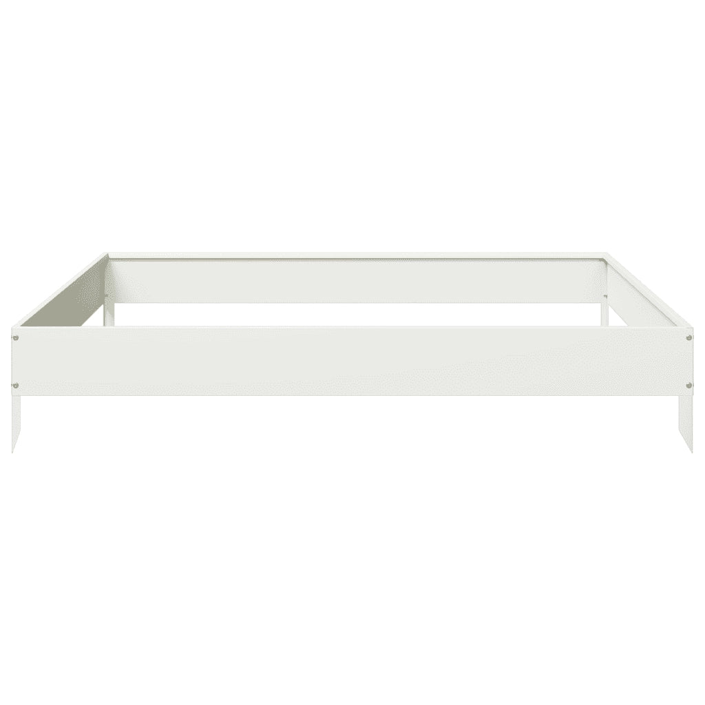 vidaXL Fioriera Rialzata da Giardino Bianca 100x100x18,5 cm in Acciaio