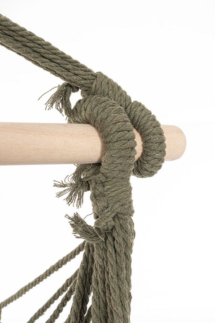 Amaca Sedia Sospesa da Giardino 100x130 cm in Poli-Cotone Juan Verde