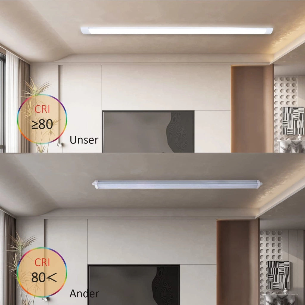 ZMH Lampada da soffitto base tubo LED piatto bianco neutro