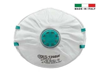 MASCHERINE CON VALVOLA FFP2 BLS CLASSIC 129BW IMBUSTATA SINGOLARMENTE- - 129BW - 10 pezzi BLS