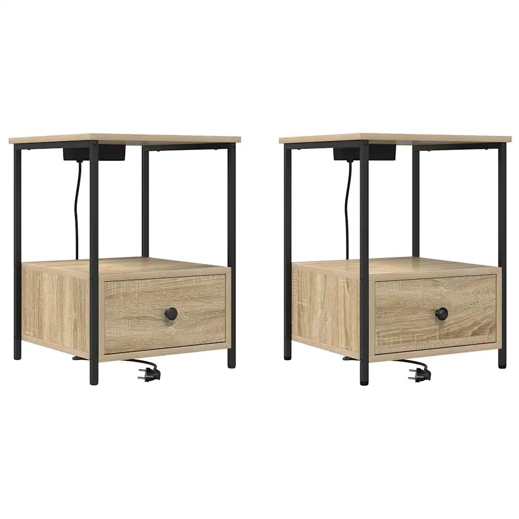 Armadio da Notte 2 pcs Rovere Sonoma 42 x 41 x 56 cm 859433
