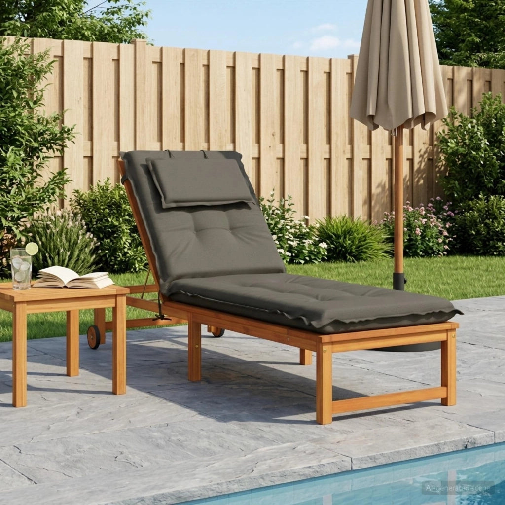 Cuscino per Lettino GEMERT 100% Poliestere Grigio 947524