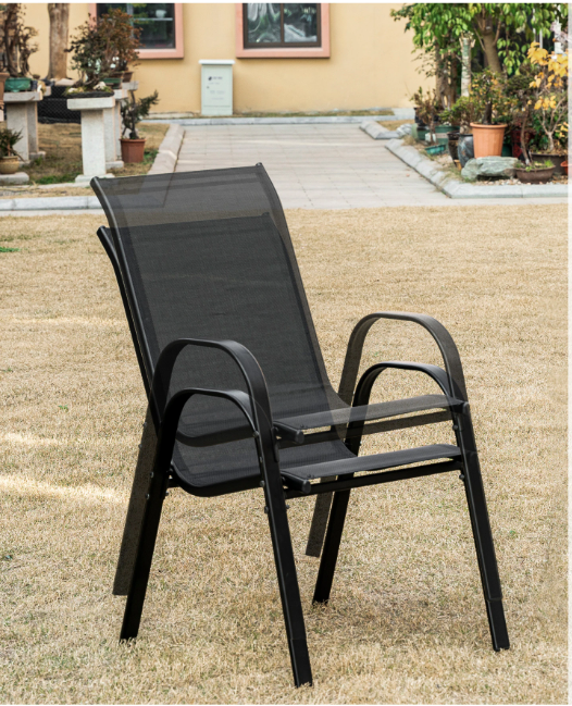 VALORA SOFIA Sedia da giardino moderna - Nero x 2