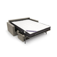 Chris Divano letto matrimoniale tessuto impermeabile 206 cm tortora