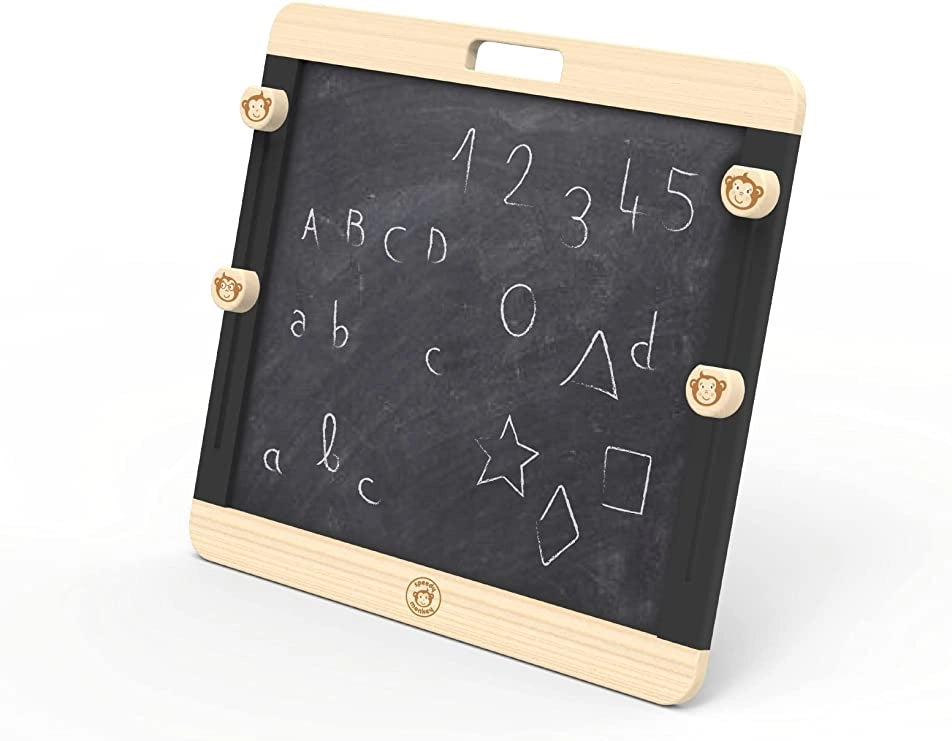 Lavagna Per Bambini Lavagna Bambini Bambini Lavagna Cavalletto Regolabile di Legno Altezza Magnetica Accessori da disegn