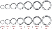 Accessori per ventosa in acciaio inossidabile - 50 pezzi/100 pezzi - Connettore a anello a doppio cerchio - Anello a asse per accessori per ventosa kit
