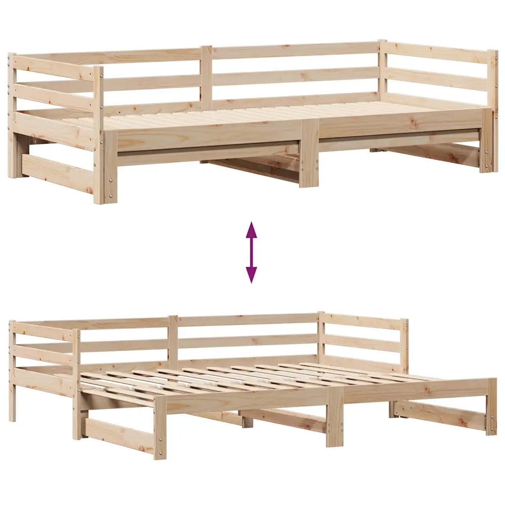 Divano Letto Estraibile con Cassetti senza Materasso 80x200 cm