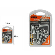 Trade Shop - Confezione 5 Viti Vite Con Dadi M8 X 25 Mm Accessori Bricolage Minuteria -
