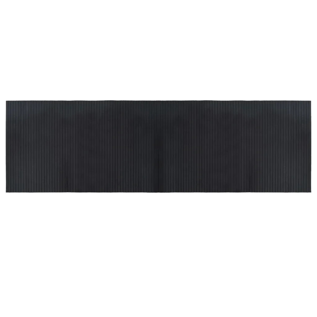 vidaXL Tappeto Rettangolare Nero 60x200 cm in Bambù