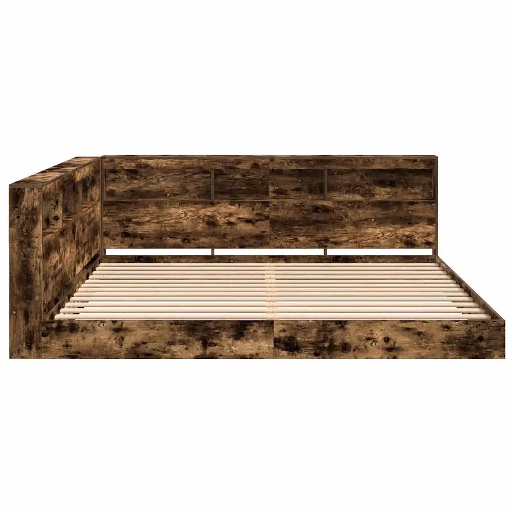Letto Libreria Rovere fumo 180 x 200 cm Legno multistrato 3335747