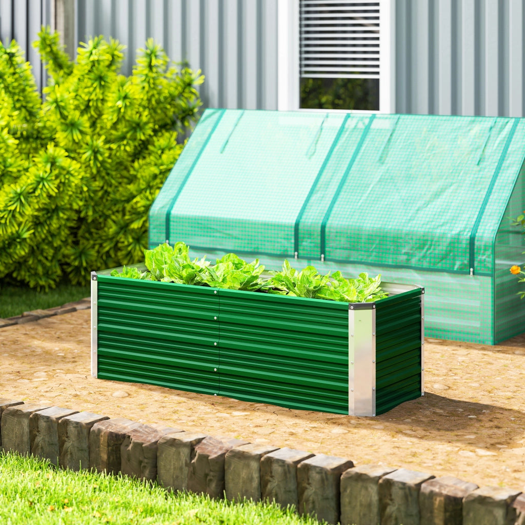 Fioriera da Giardino in Acciaio ¨C zephmum ¨C Verde 125x47x44 cm