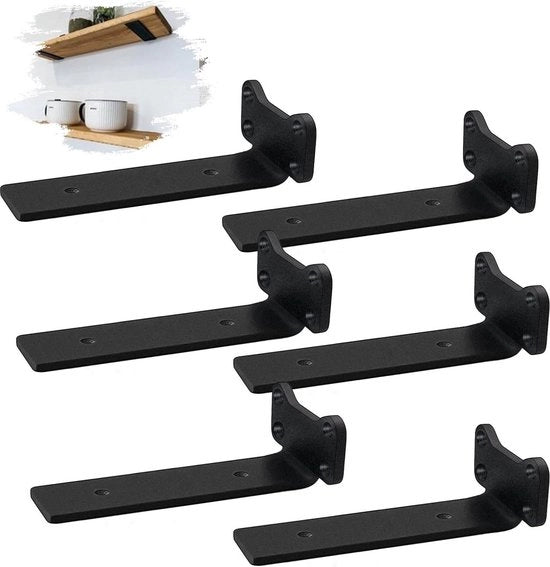 Plankhouders robusti - fissaggi galleggianti - 2 pezzi - nero - acciaio - 5 mm