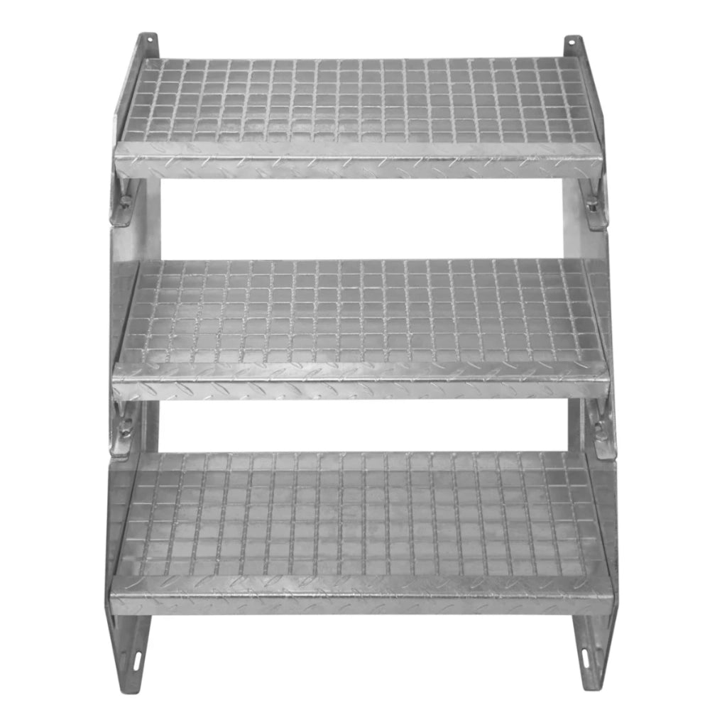 Scala metallica a 9 sezioni ad altezza regolabile in acciaio zincato 60 cm / 600 mm