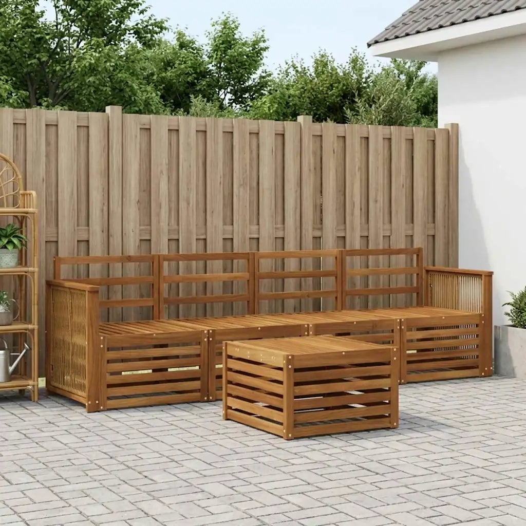 Set di divani da esterno 5 pcs Naturale 3383995