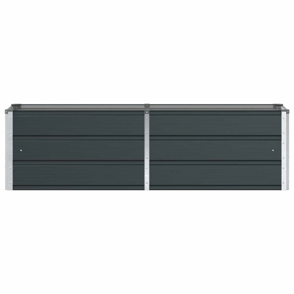 Moderna fioriera multiuso 160 x 40 x 45 cm per uso interno ed esterno in acciaio antracite 02_0059219