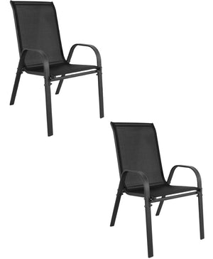 VALORA SOFIA Sedia da giardino moderna - Nero x 2