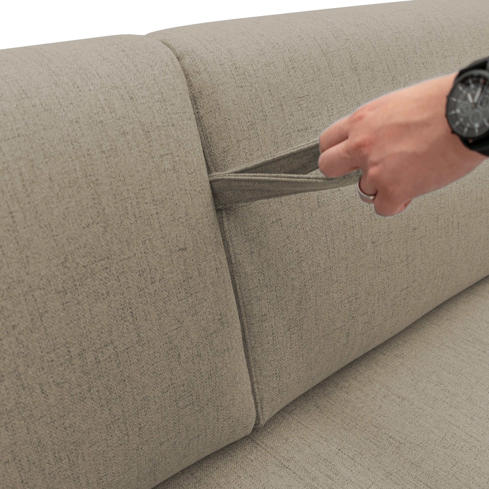 Duna Divano letto matrimoniale con materasso 20 cm in tessuto impermeabile T03 215 cm (mat. 160x197) marrone