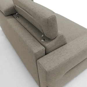 Avalon Divano letto con materasso H18 180 cm (mat. 120x197 cm) marrone