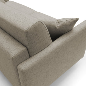 Edgar Divano letto matrimoniale in tessuto felis impermeabile T03 160 cm (mat. 120x197) marrone