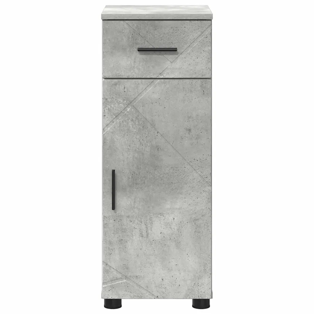 Mobile da Bagno con cassetto Grigio cemento 30 x 35 x 80 cm