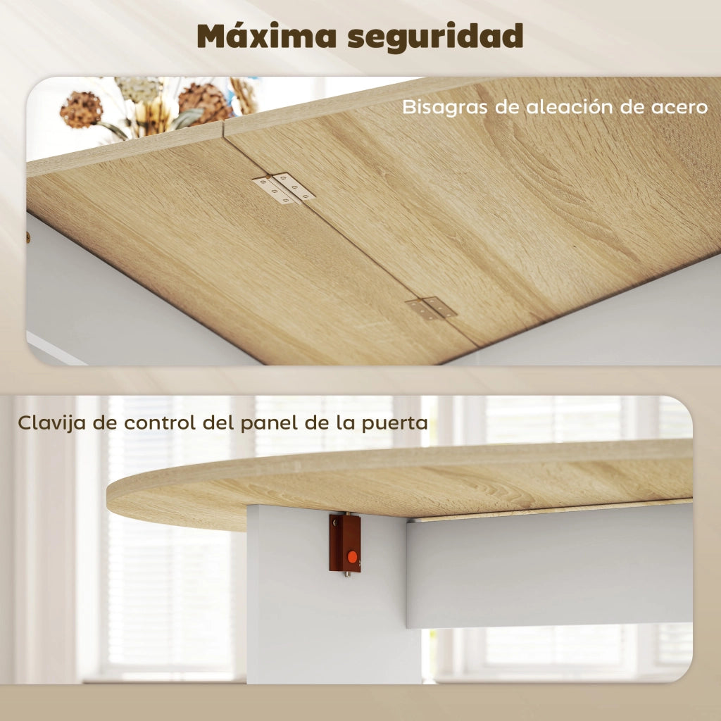 Tavolo da pranzo allungabile pieghevole ¨C Minimal ¨C Legno effetto rovere 163x80x75 cm
