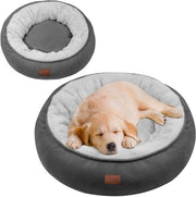 Letto per gatti con forma a donut diametro 60 cm - Lavabile e biconfrontale per piccoli cani - Grigio, per tutti gli anni