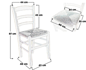 Sedia Paesana paglia noce