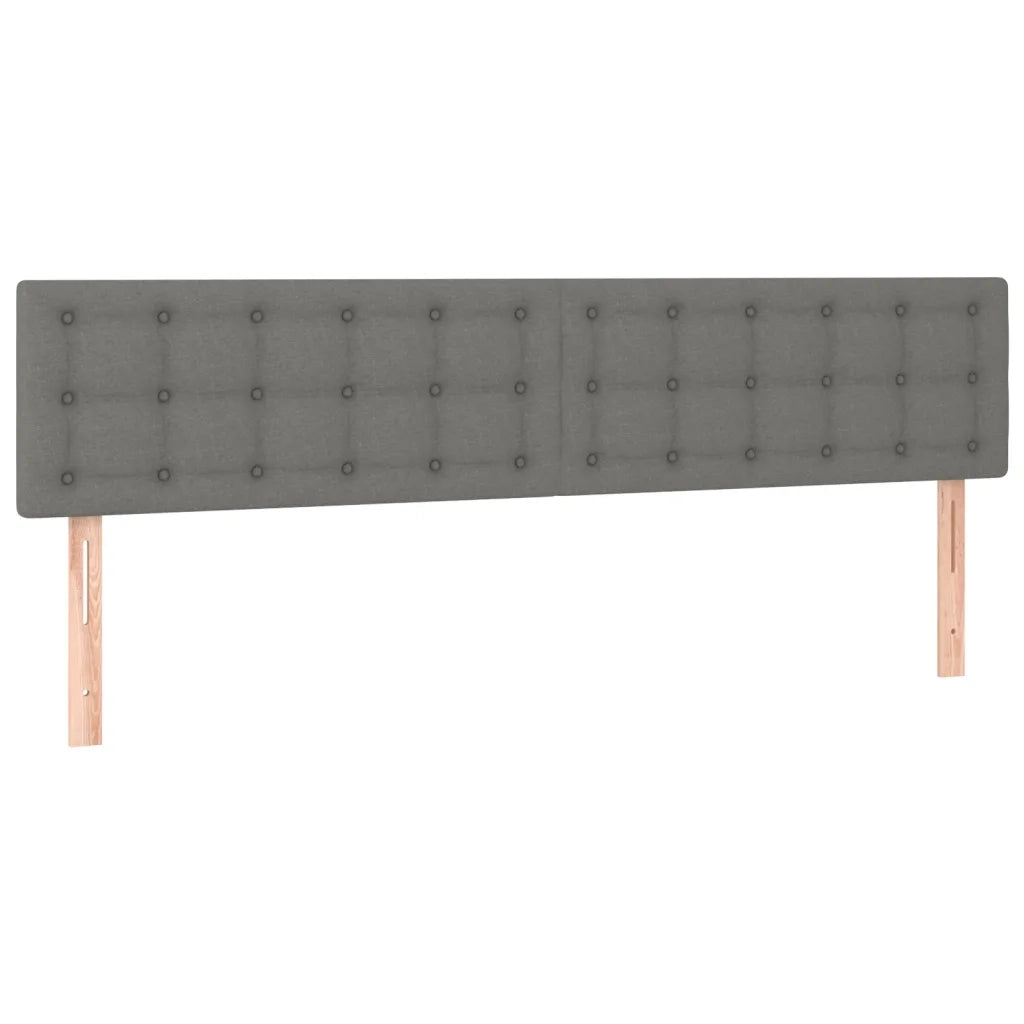 Testiera a LED Grigio Scuro 180x5x78/88 cm in Tessuto 3122061