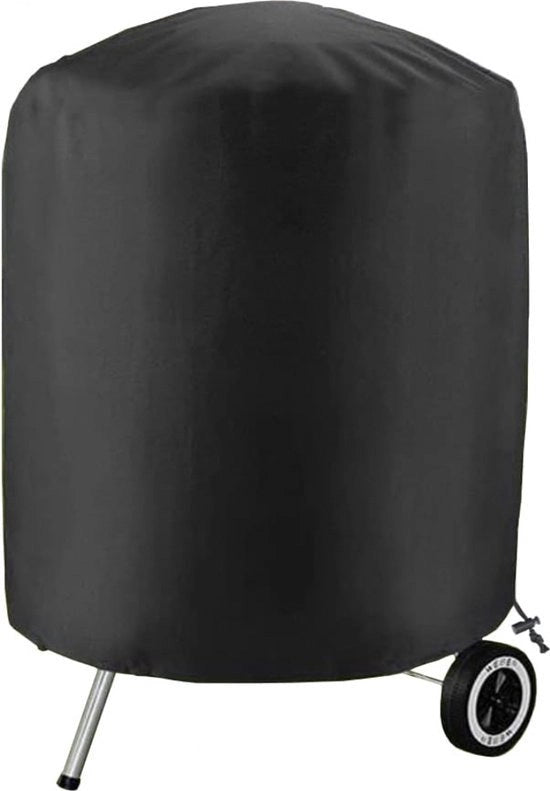 Copertura per barbecue rotonda, tessuto 420D Oxford impermeabile all'acqua, resistente al vento, anti-UV, anti-usura, copertura barbecue con tasca di stoccaggio