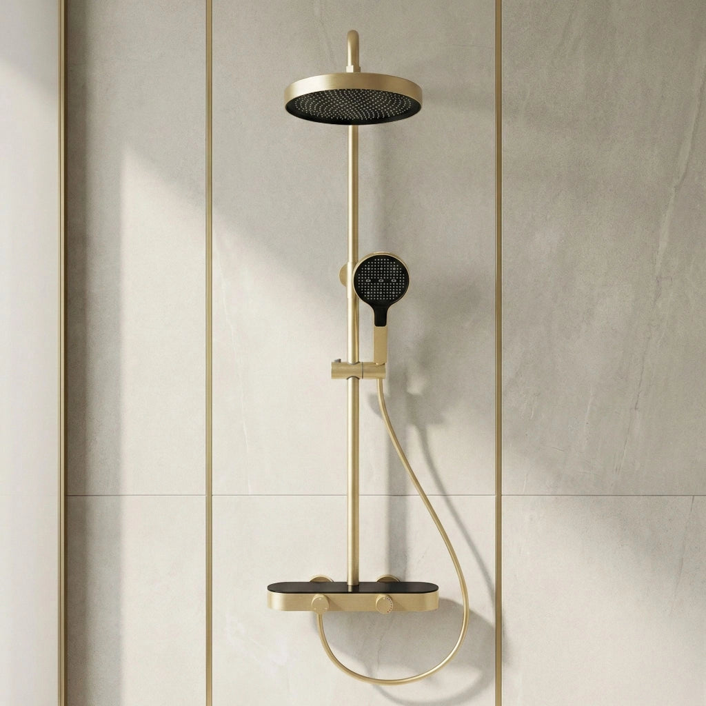 Set Doccia Rea Creo Brush Gold