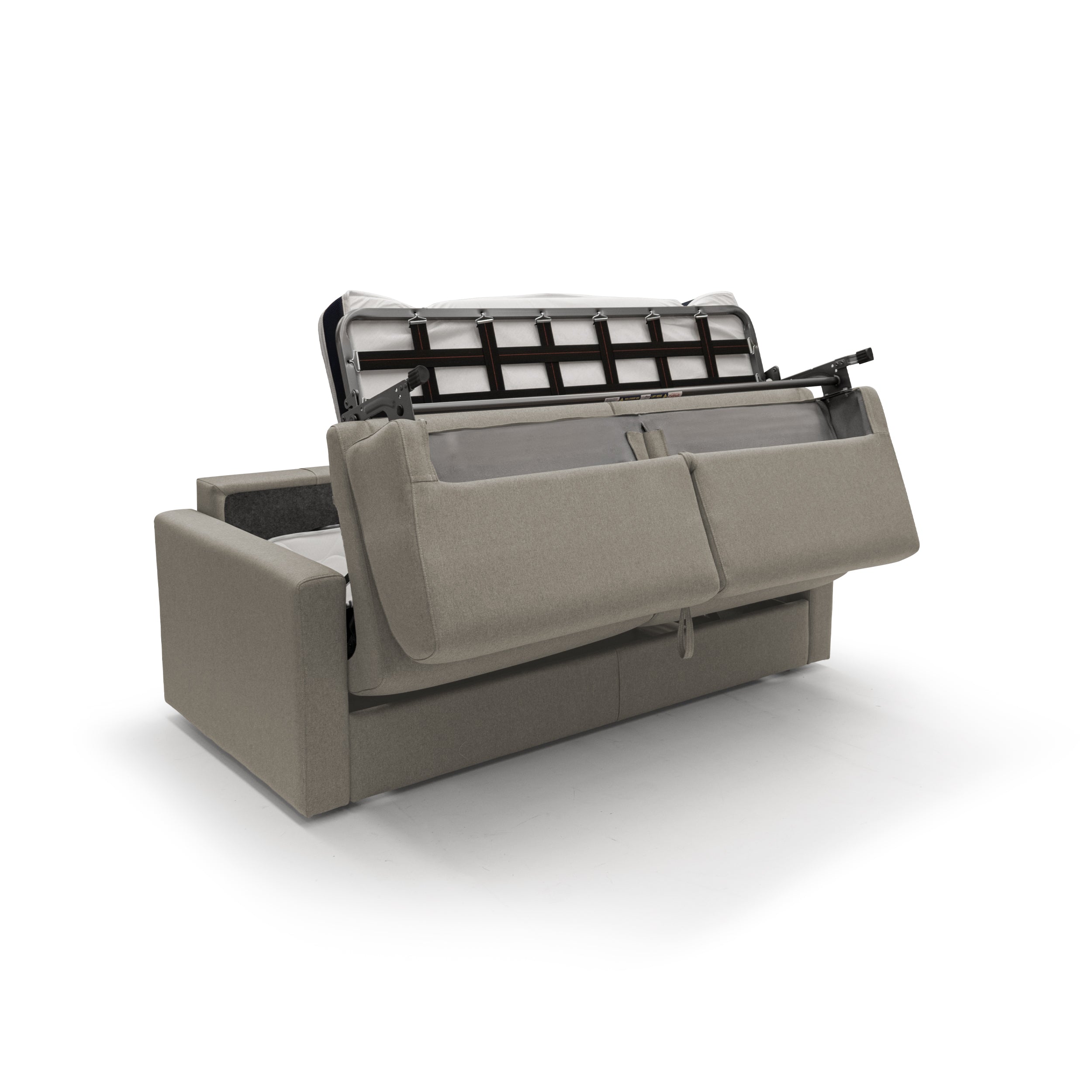 Chris Divano letto matrimoniale tessuto impermeabile 166 cm tortora