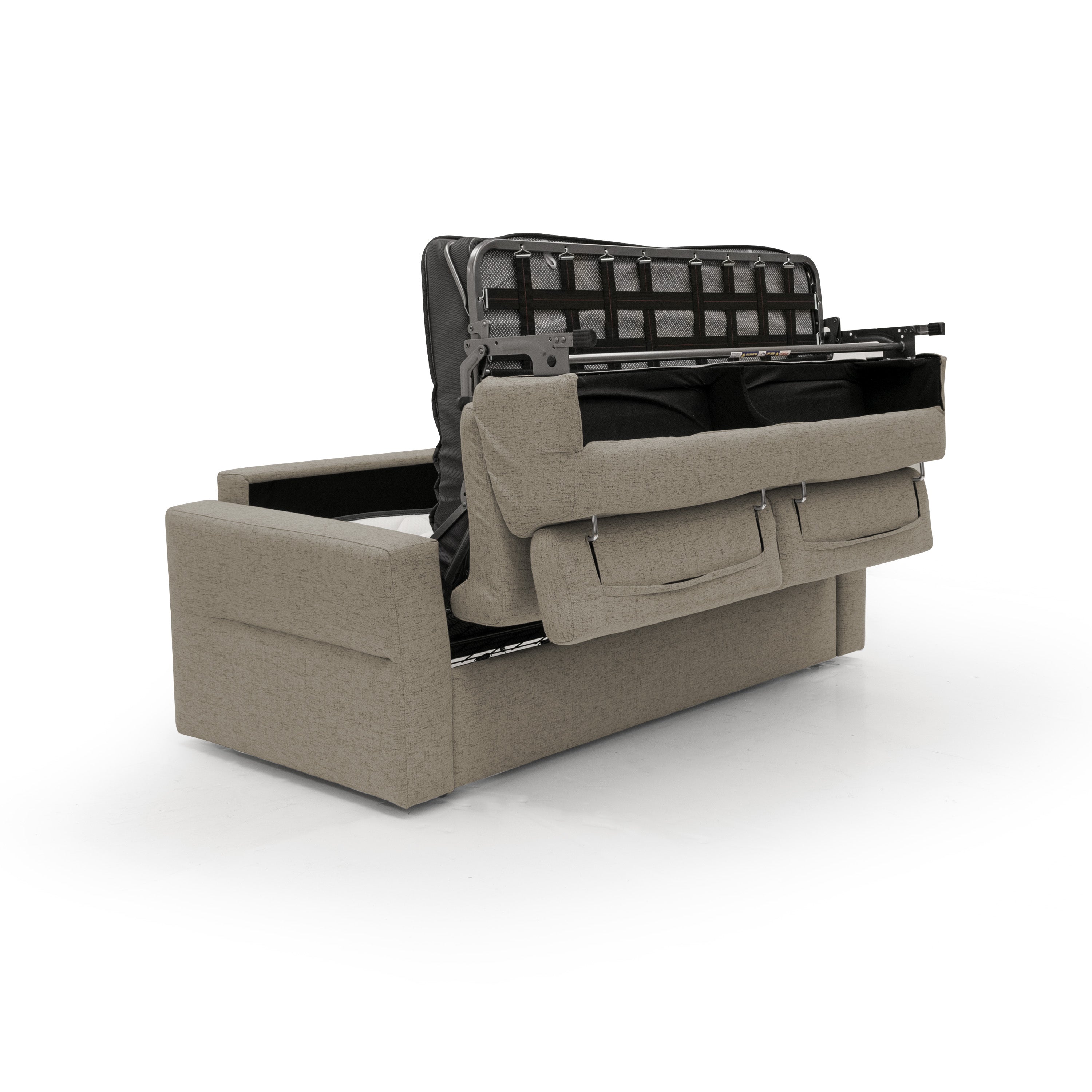 Avalon Divano letto con materasso H18 200 cm (mat. 140x197 cm) rosso