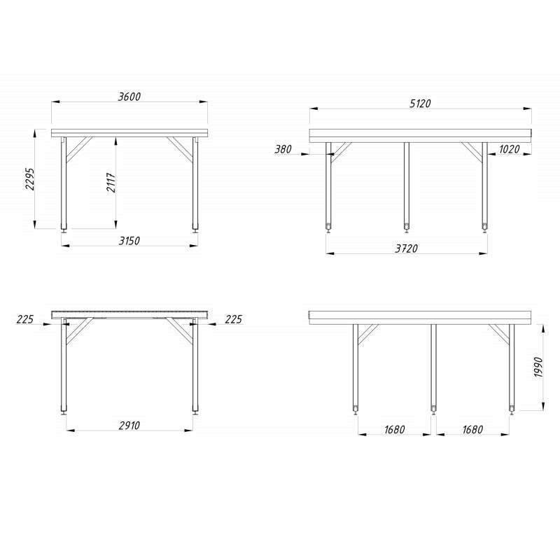 Carport singolo in legno lamellare 11,7 m² con tetto in perline 19 mm per auto da giardino 360x510 cm - Esterni da Vivere