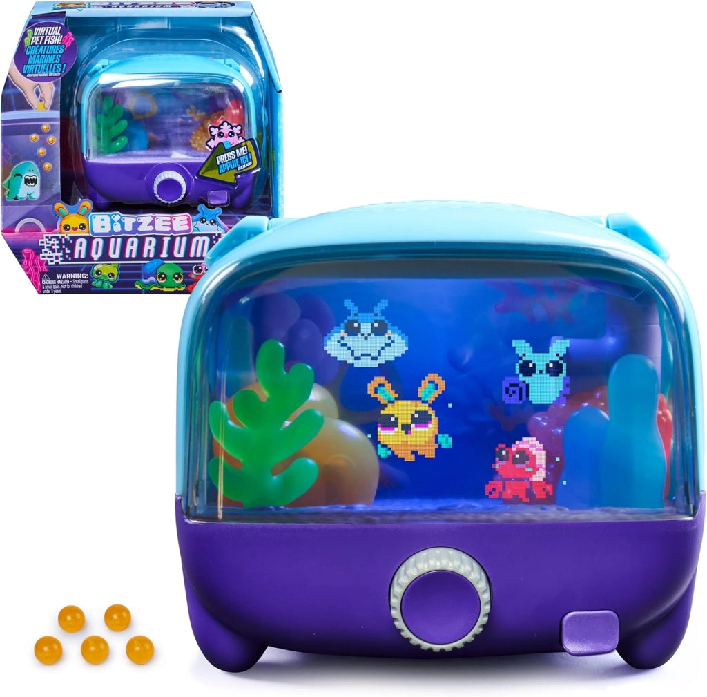 Bitzee, Acquario, Aquarium per Cucciolo Digitale Interattivo, Reagisce Al Tocco, Risponde Al Tocco, 30 Personaggi, 2 Min