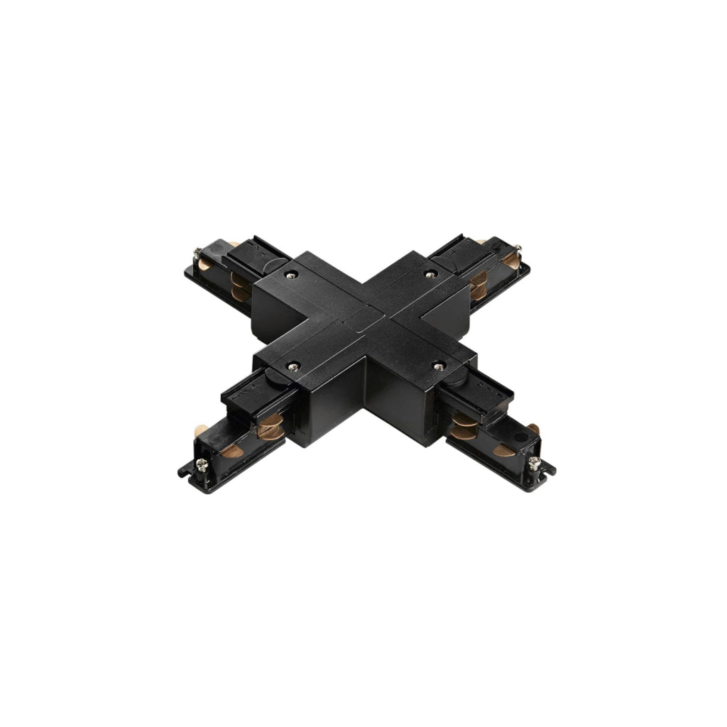 LED-RAIL-X-DA-NER CONNESSIONE A X PER BINARIO TRIFASE RAIL NERO DALI 20X20CM