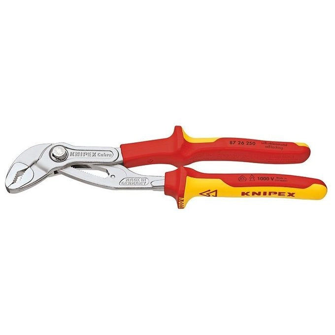 KNIPEX 88146 Cobra Pinza Regolabile VDE Isolata 250 mm con 24 Regolazioni e Impugnatura Bicomponente colore Nero